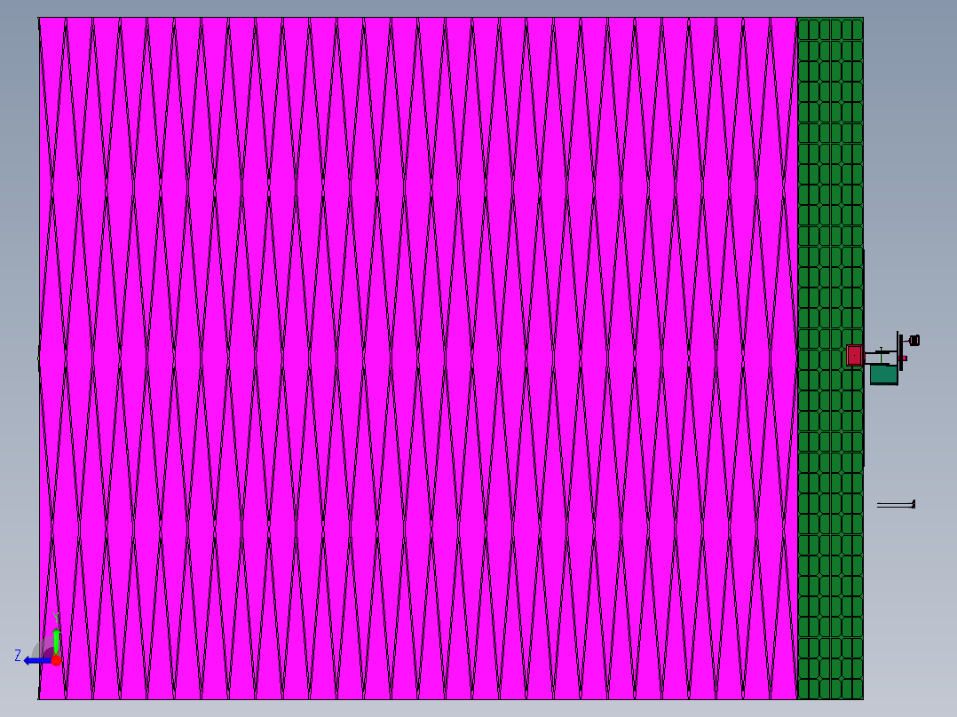 可灵活展开的光伏小车右视图
