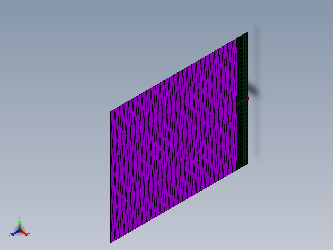 可灵活展开的光伏小车正等轴测图