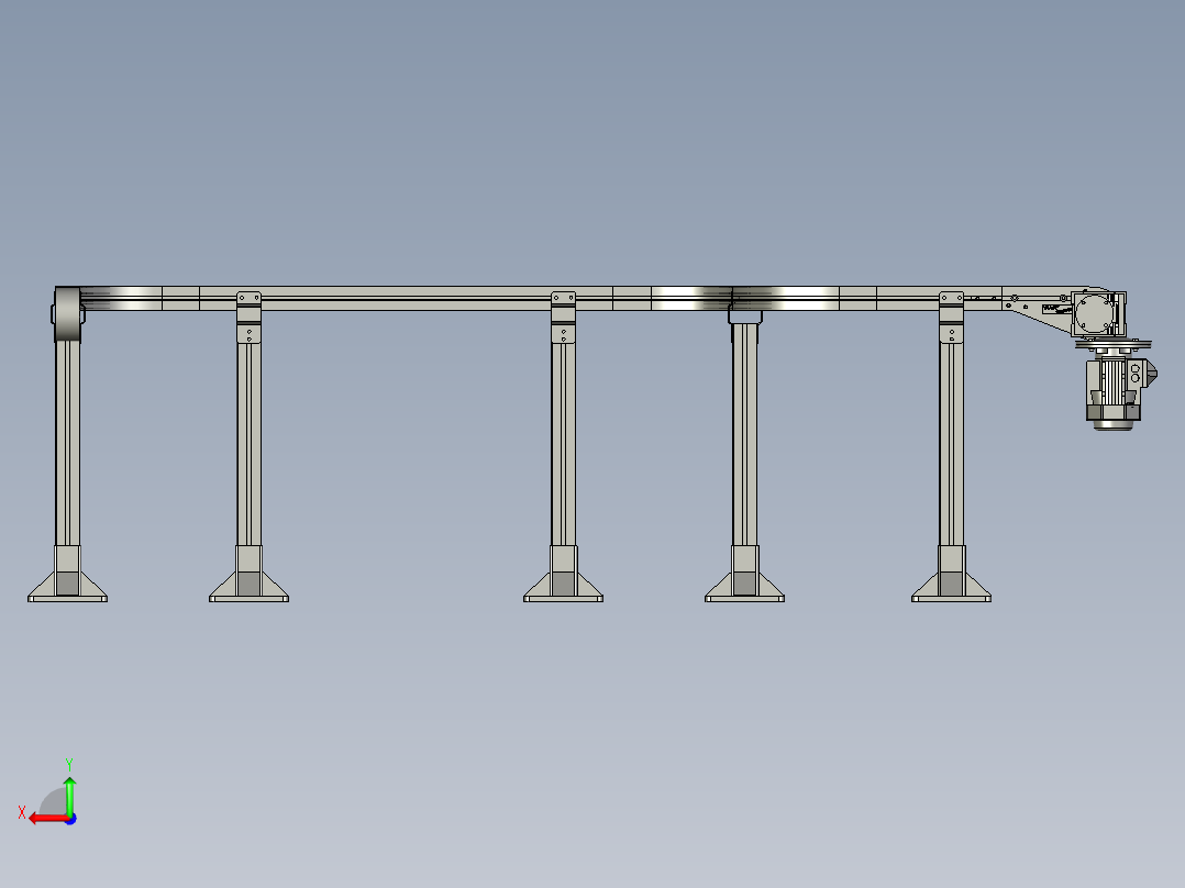 柔性链板线不锈钢耐磨快递后视图