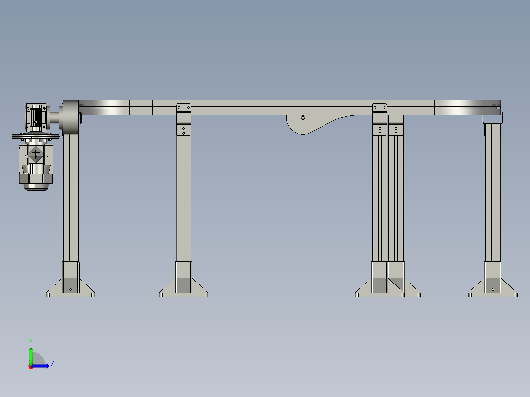柔性链板线不锈钢耐磨快递左视图