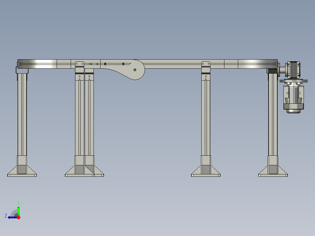 柔性链板线不锈钢耐磨快递右视图