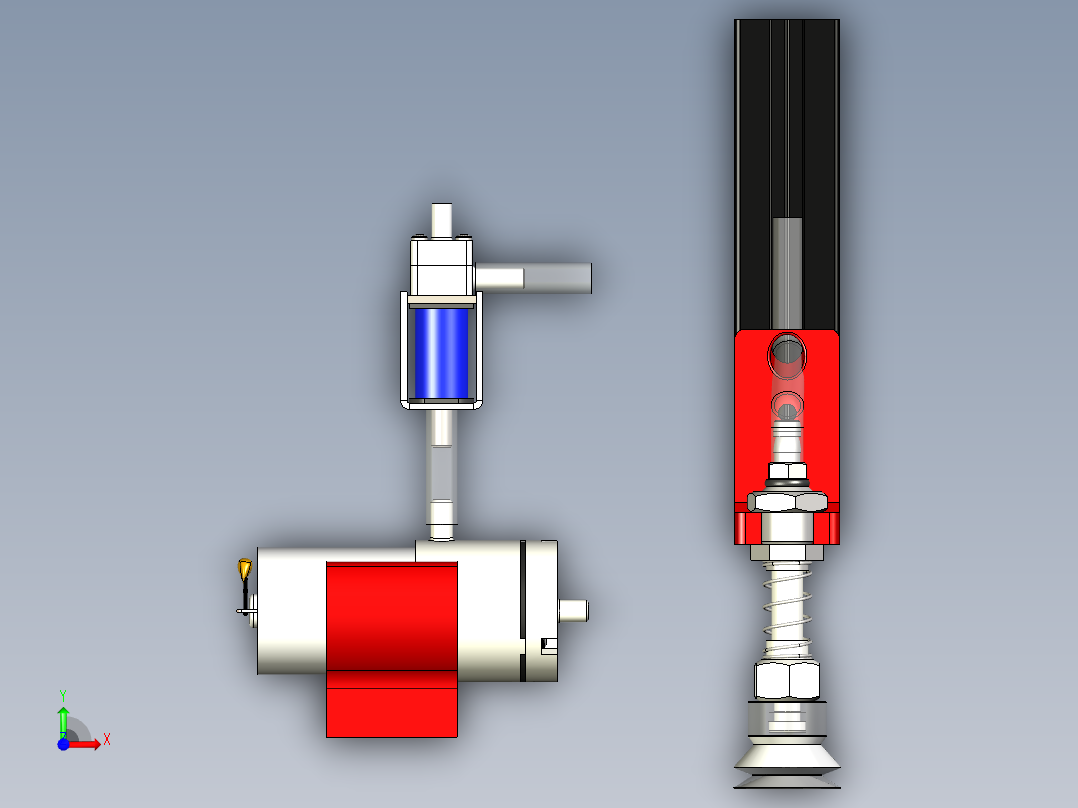 Arduino机器人吸盘套件，带真空泵前视图