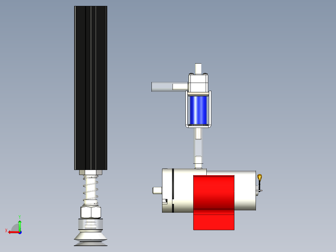 Arduino机器人吸盘套件，带真空泵后视图