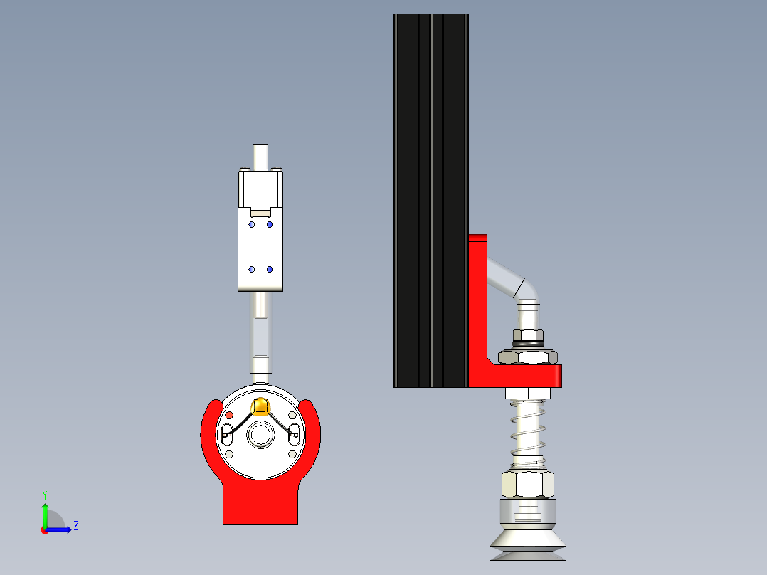 Arduino机器人吸盘套件，带真空泵左视图