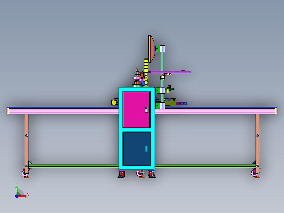 图像识别在移印检验产线前视图