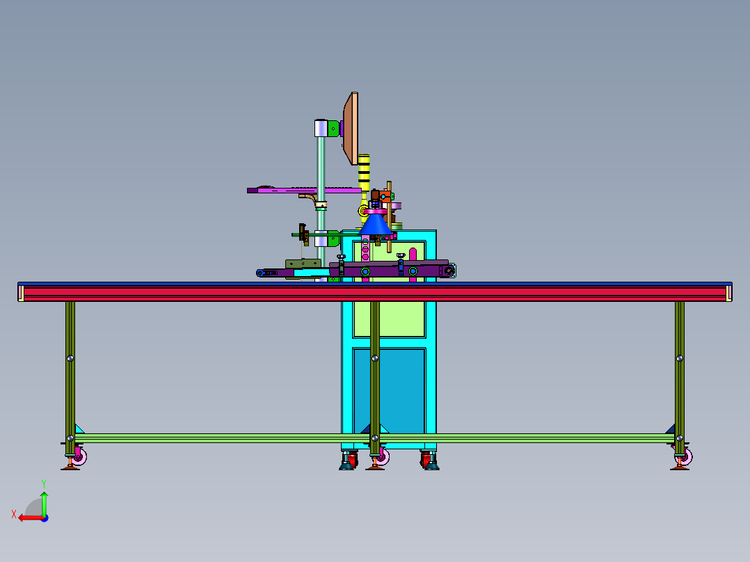 图像识别在移印检验产线后视图