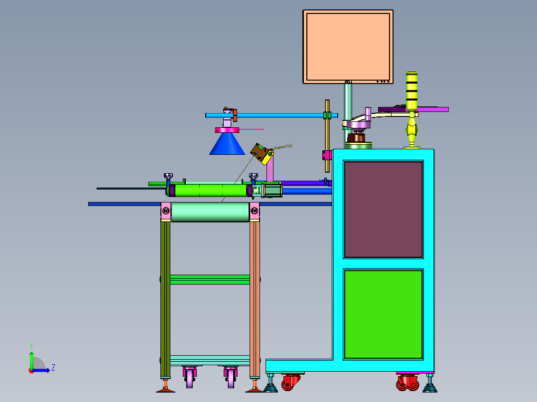 图像识别在移印检验产线左视图