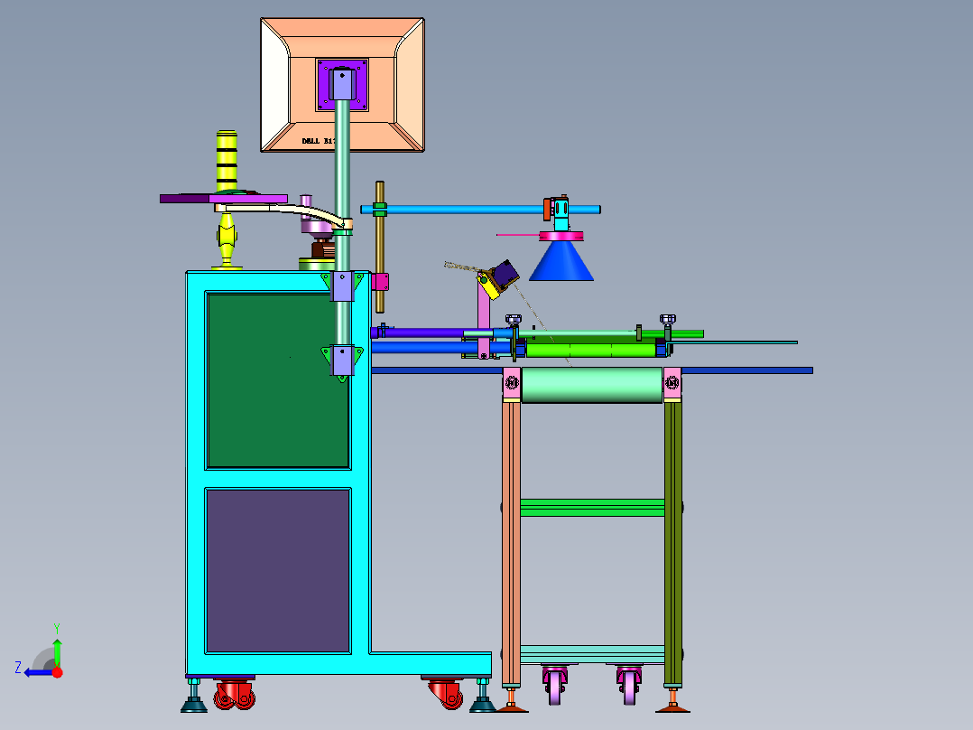 图像识别在移印检验产线右视图