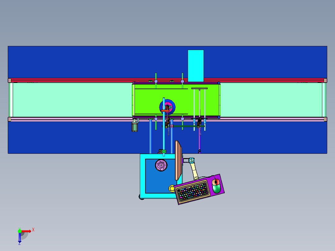 图像识别在移印检验产线俯视图