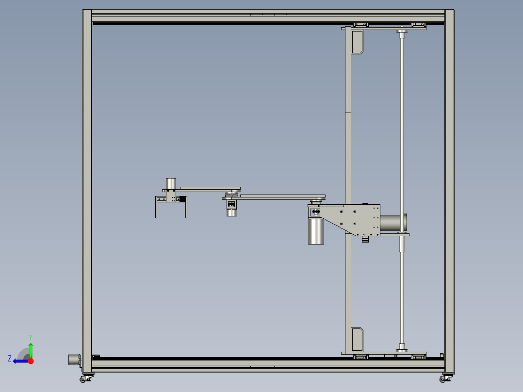 多工位转换式自动砌砖设备右视图