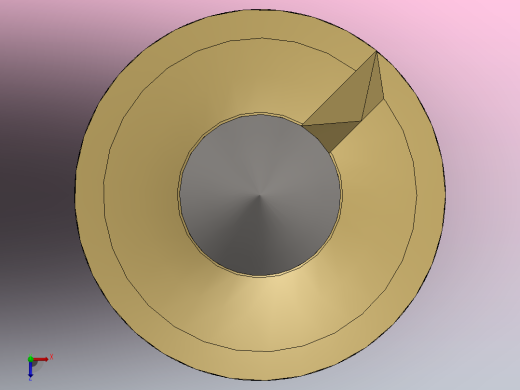 螺旋钻头三维模型俯视缩略图