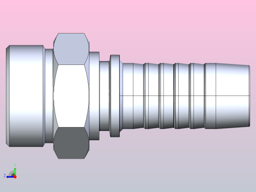 10311公制外螺纹平面O 形圈密封扣压式软管接头[10311-30-12]右视缩略图