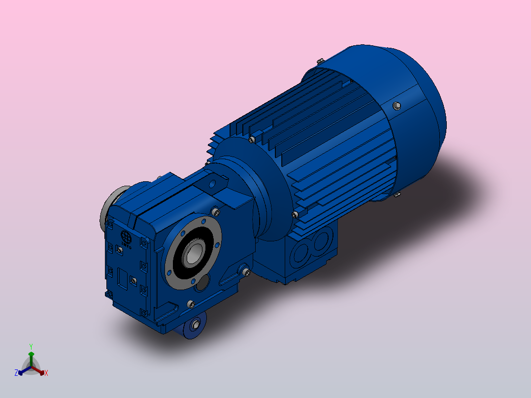 KH..Y..系列斜齿轮-伞齿轮减速电机[KH37╱TA-5.81╱Y2100-4╱M4╱B╱A].rar.rar主视图