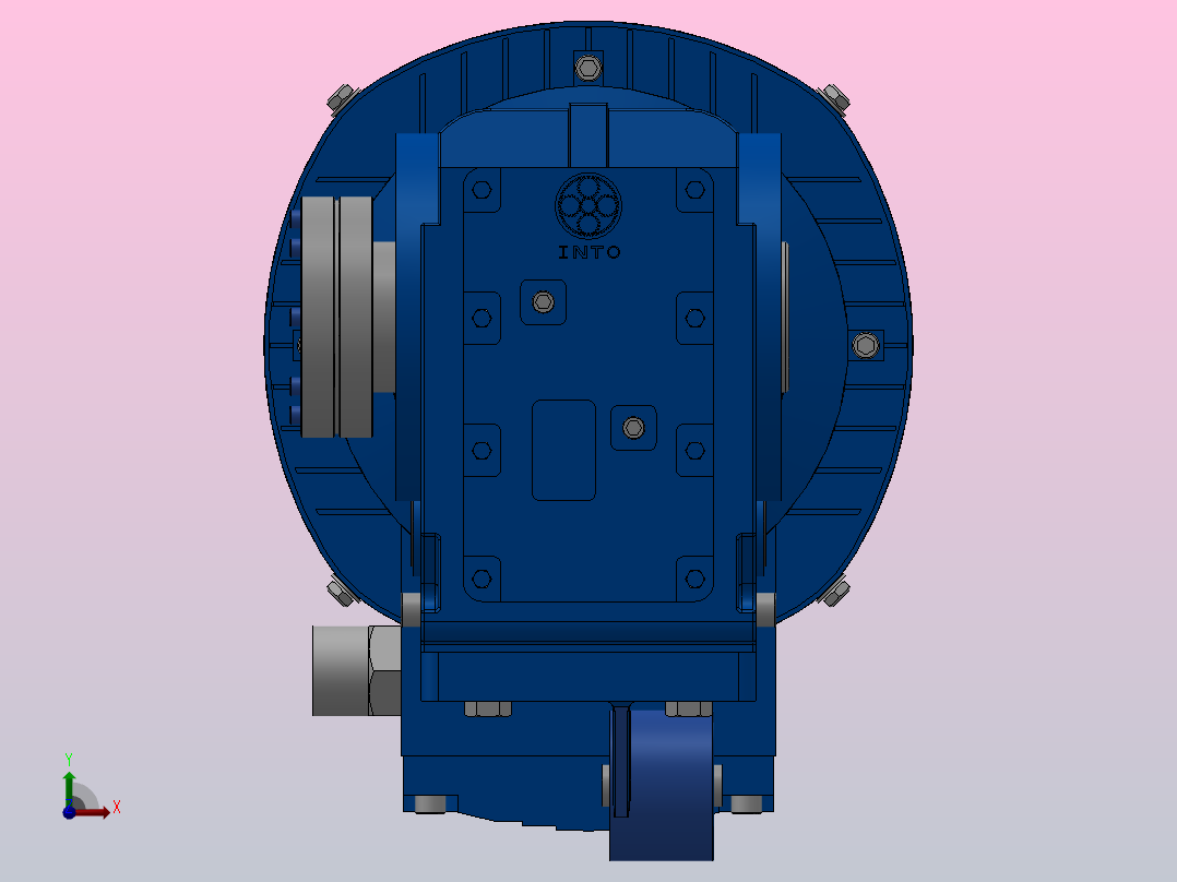 KH..Y..系列斜齿轮-伞齿轮减速电机[KH37╱TA-5.81╱Y2100-4╱M4╱B╱A].rar.rar前视图