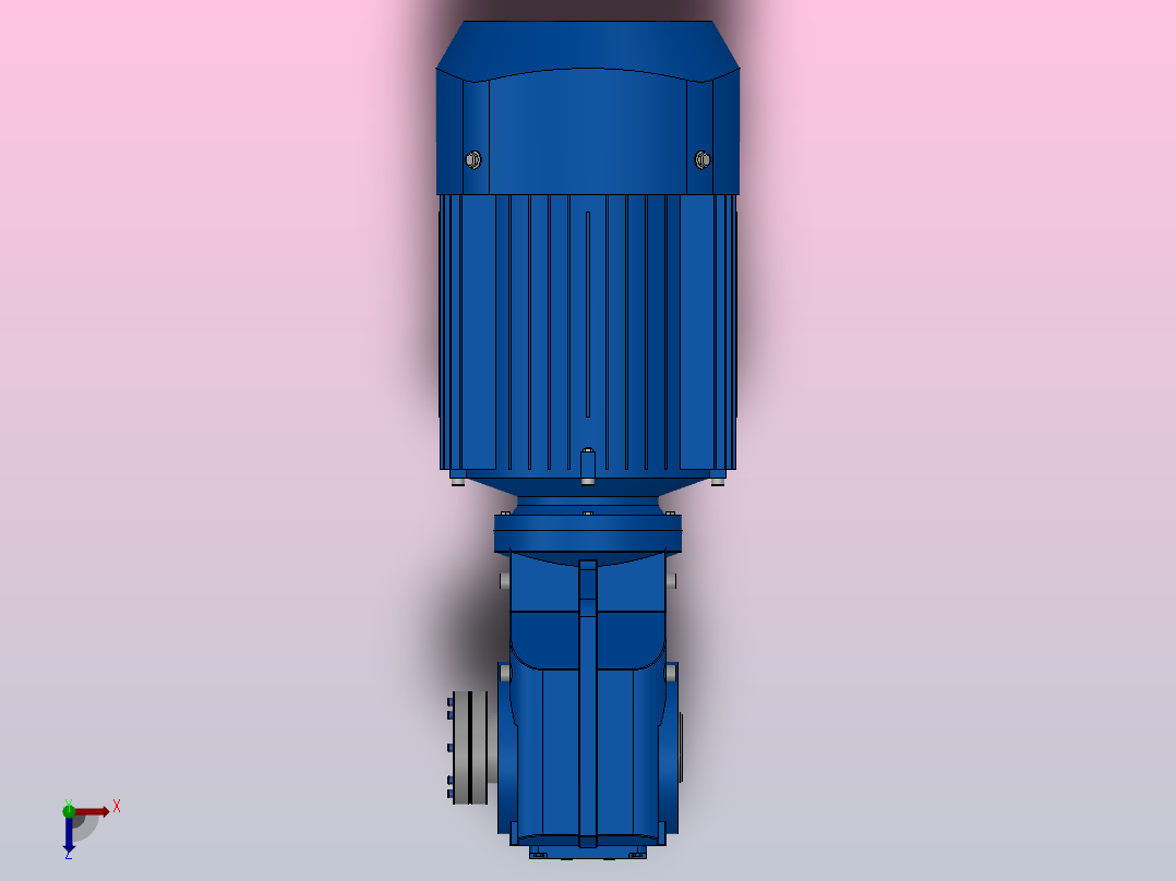 KH..Y..系列斜齿轮-伞齿轮减速电机[KH37╱TA-5.81╱Y2100-4╱M4╱B╱A].rar.rar俯视图