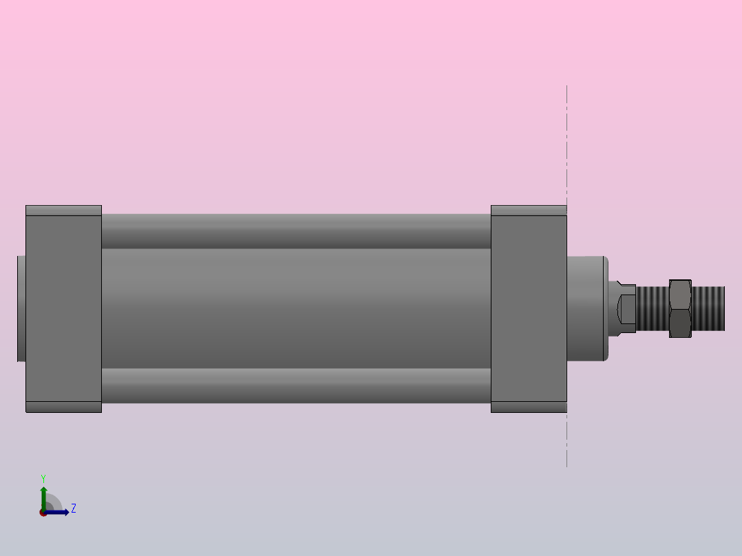 SU标准复动型气缸SU63×100-S--CS1U左视图