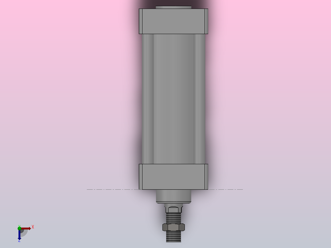 SU标准复动型气缸SU63×100-S--CS1U俯视图