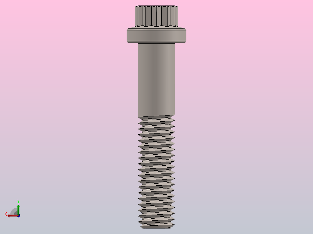 M8 × 40 12点法兰螺钉后视图
