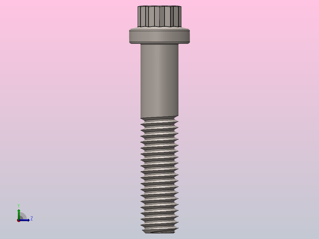 M8 × 40 12点法兰螺钉左视图