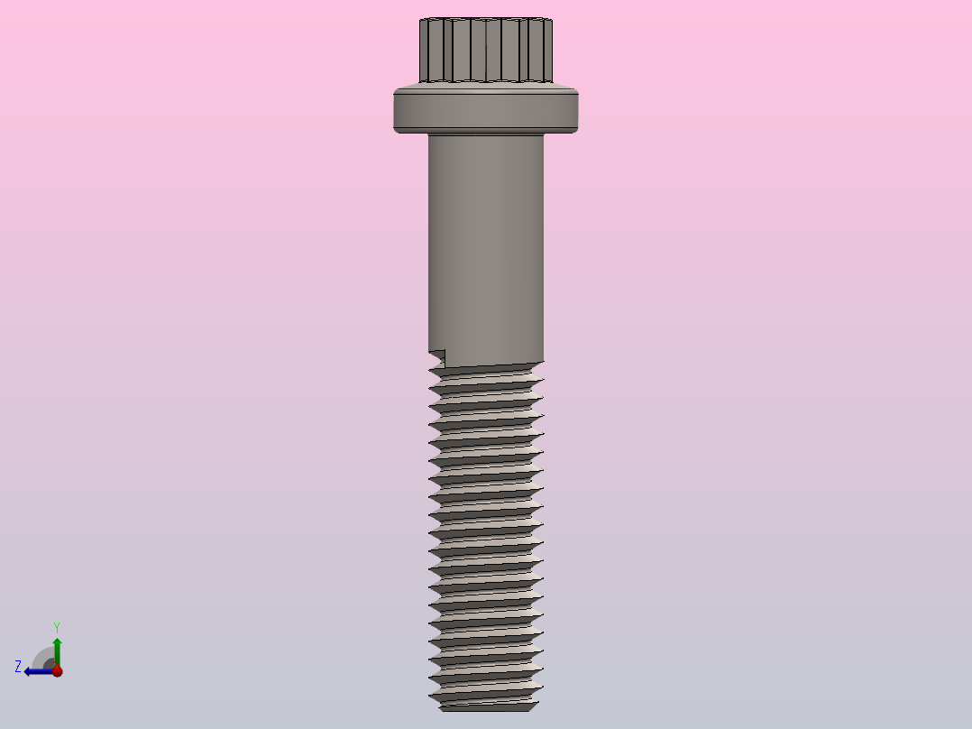M8 × 40 12点法兰螺钉右视图