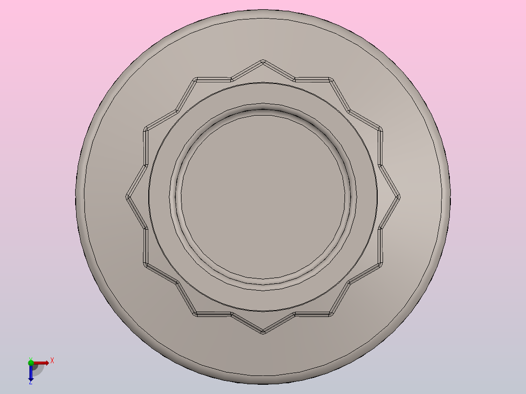 M8 × 40 12点法兰螺钉俯视图