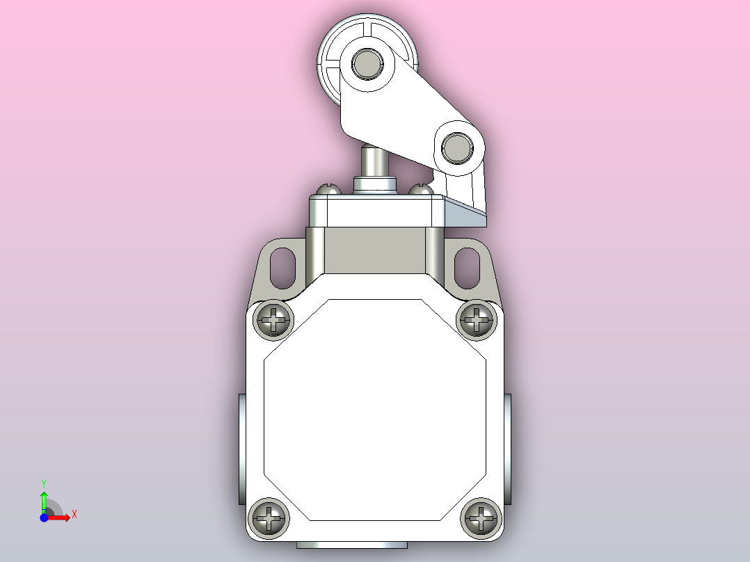 YBLX-P1_100_1E行程开关三维模型202108前视图