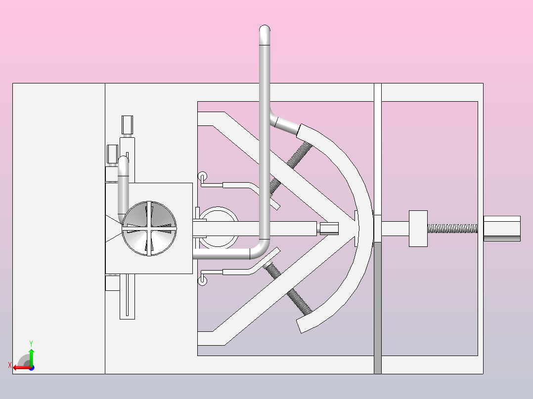 工件打磨机后视图