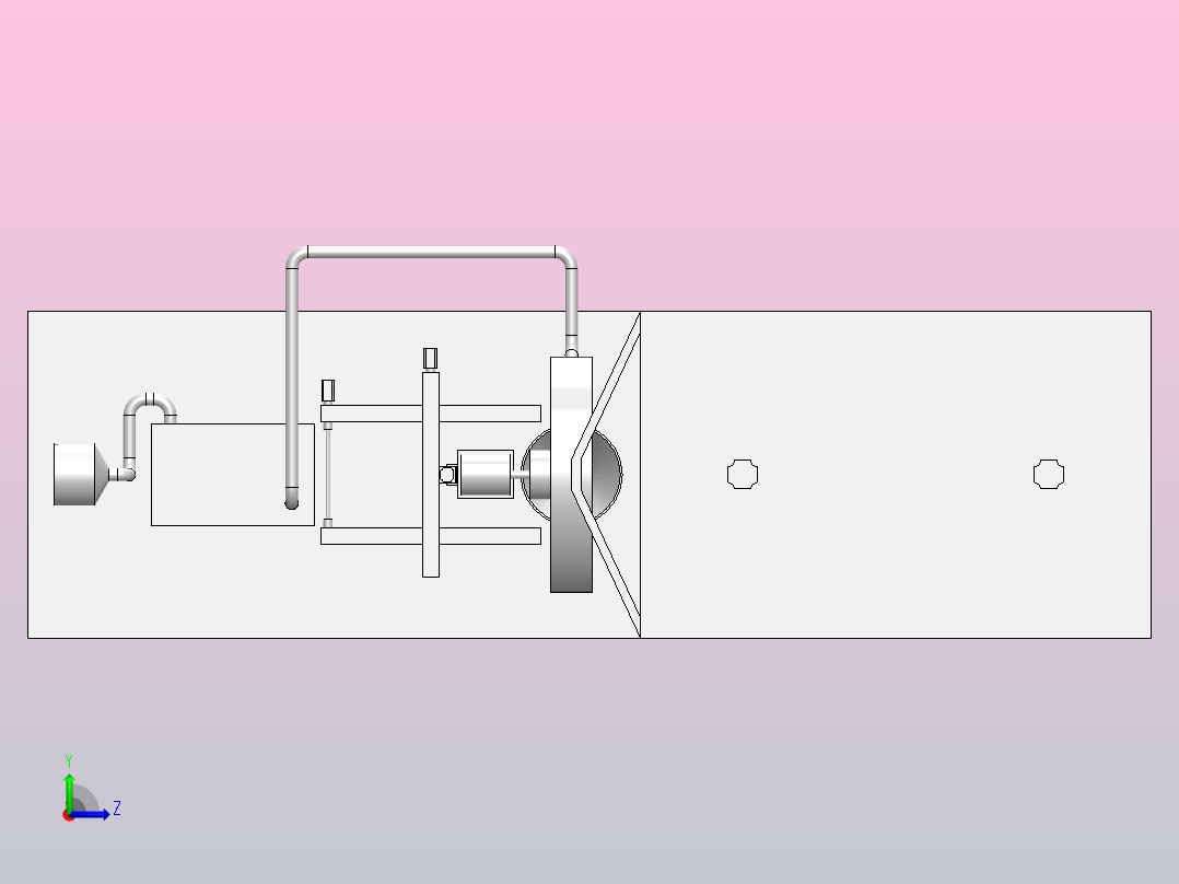 工件打磨机左视图