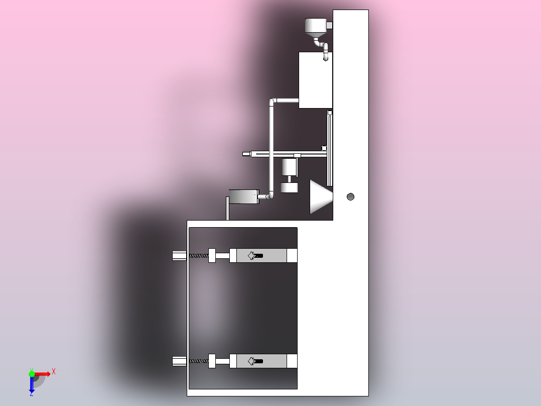 工件打磨机俯视图