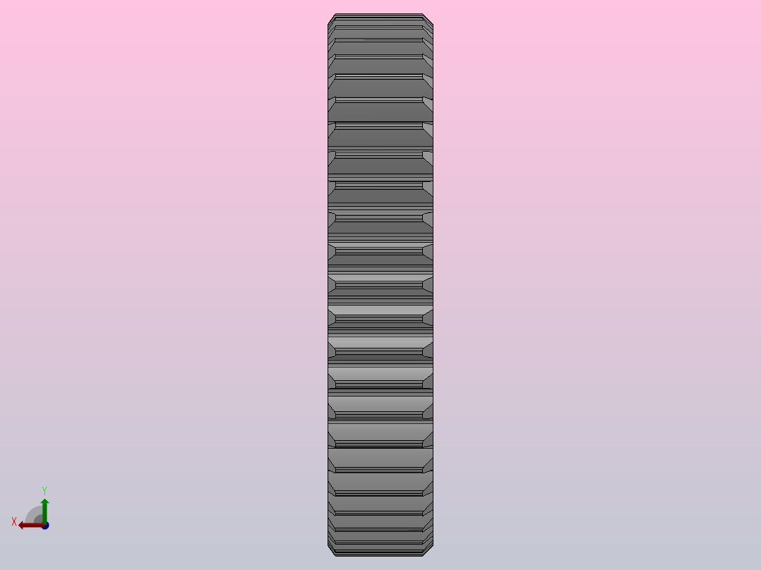 标准型模数1.5直齿轮压力角20°_GSDHC-1.5-50-15-dc16-A后视图