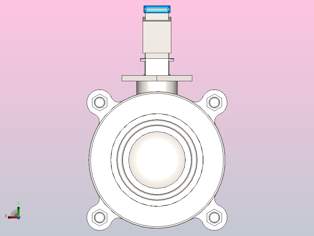 DQQ-01手动卡式球阀[DQQ-01-DN32]后视图