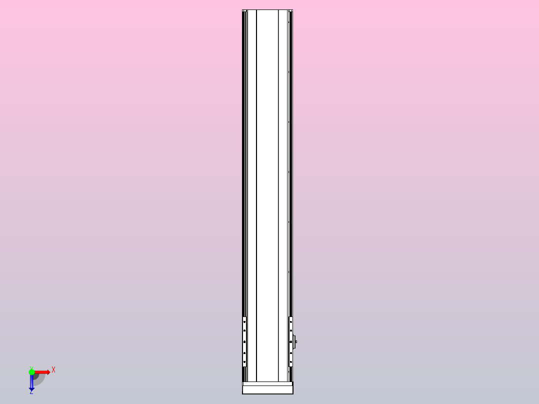 日规模组半封闭丝杆TPA-HNR-202D-2510C-L1150-MP-Y-P75-N3俯视图