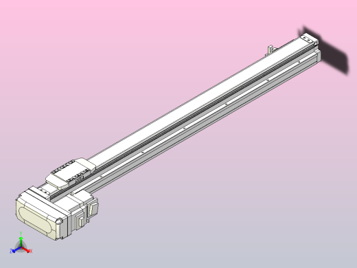 滚珠丝杠直线轴内置导轨TPA-GCR-40-1210C-L500-ML-M10-N3正等轴测缩略图