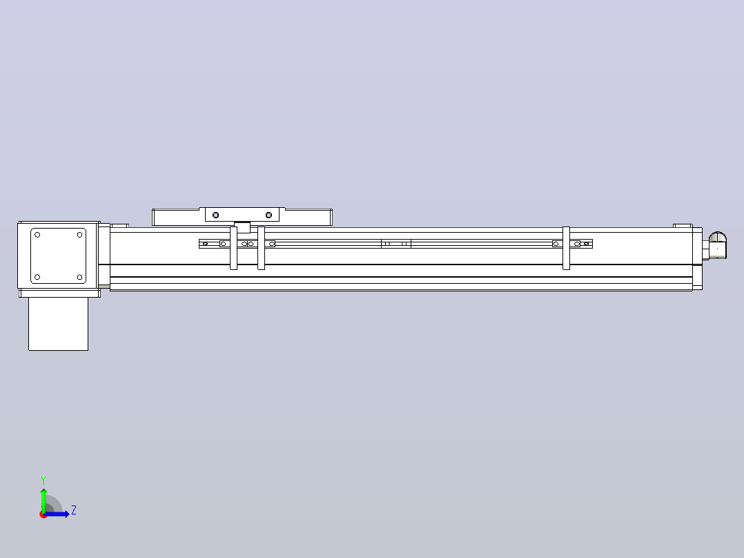MCB10无尘皮带滑台[MCB10-L32-300-RD-100W-C3]左视图