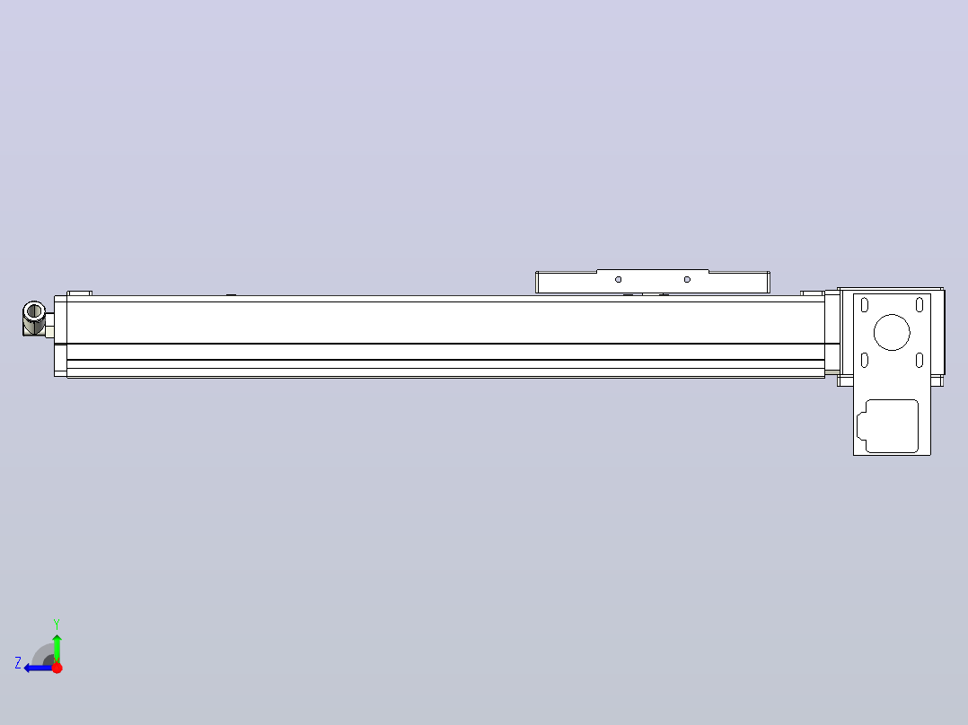 MCB10无尘皮带滑台[MCB10-L32-300-RD-100W-C3]右视图