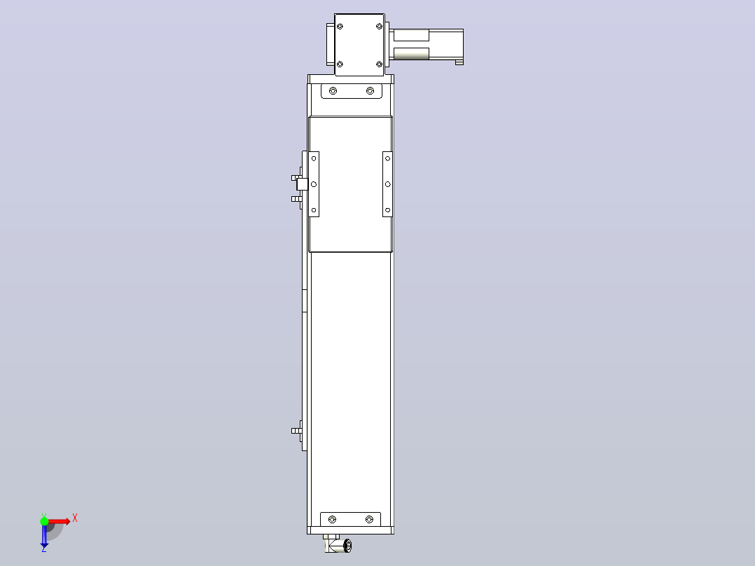 MCB10无尘皮带滑台[MCB10-L32-300-RD-100W-C3]俯视图