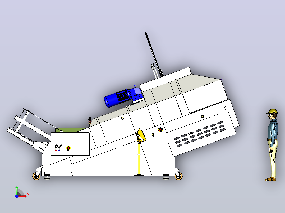 纸箱成型机machine-for-forming-cardboard-boxes-模型格式为 stp前视图
