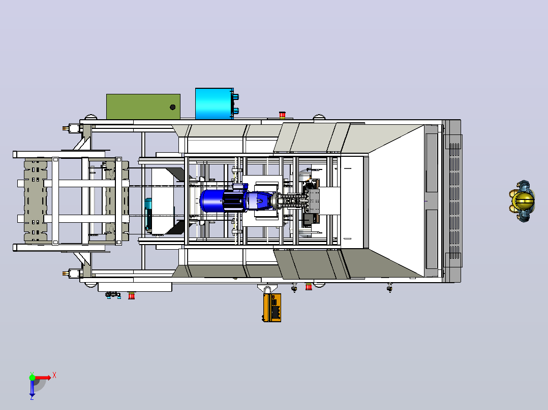 纸箱成型机machine-for-forming-cardboard-boxes-模型格式为 stp俯视图