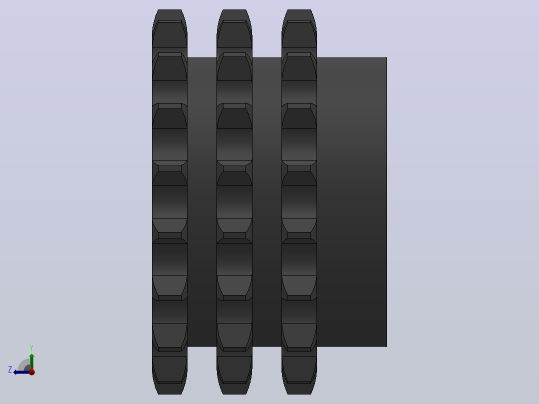 直孔链轮10B型_18-10B-3左视图