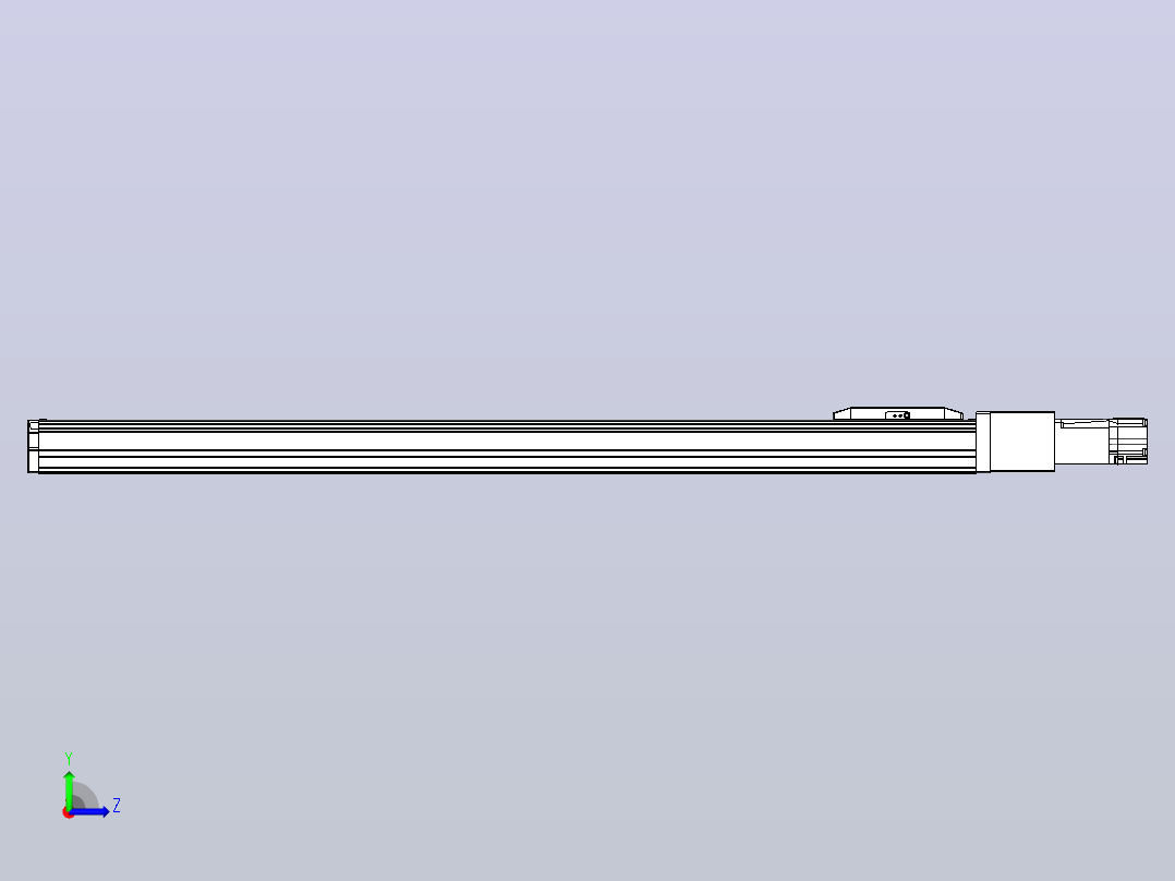 滚珠丝杠直线轴内置导轨TPA-GCR-50-1210C-L700-M-M10-N3左视图