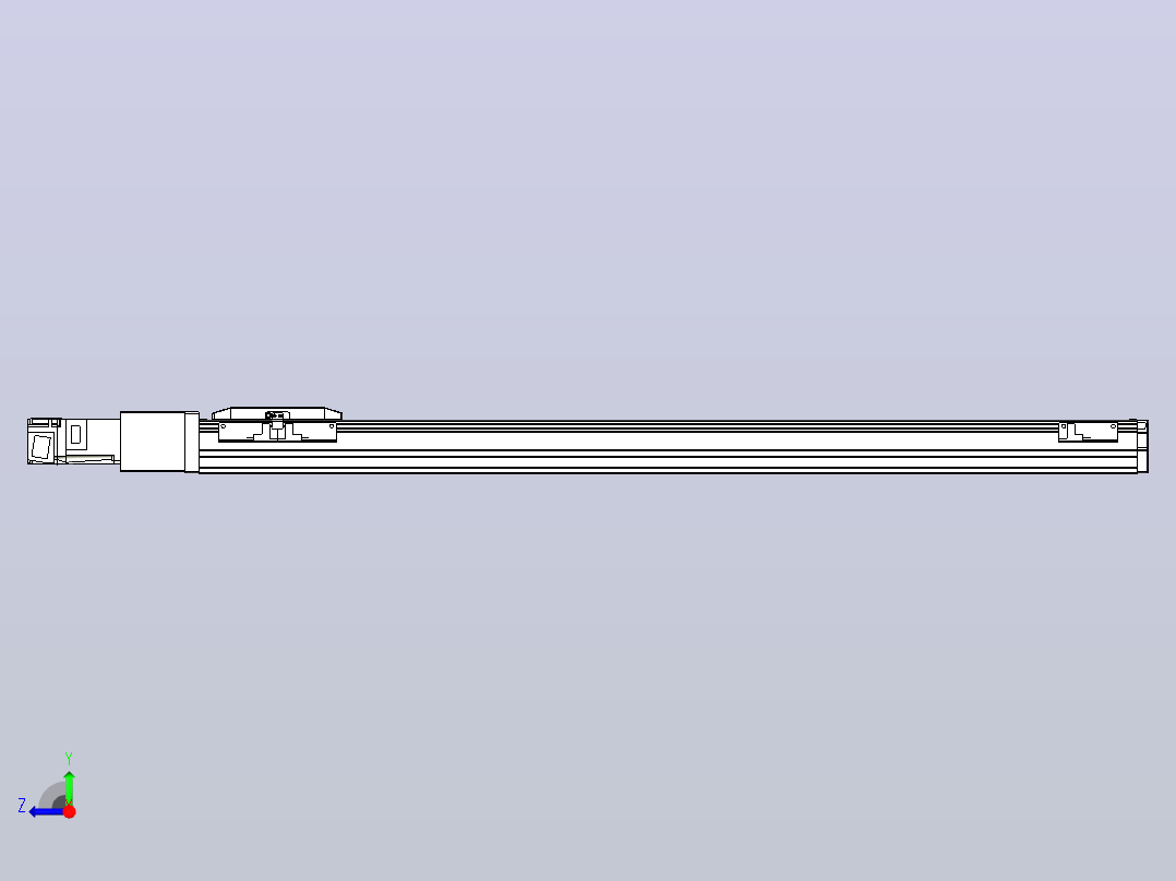 滚珠丝杠直线轴内置导轨TPA-GCR-50-1210C-L700-M-M10-N3右视图