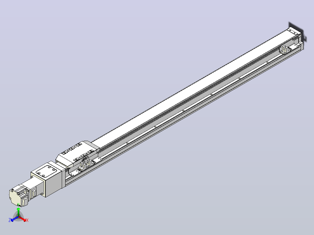 滚珠丝杠直线轴内置导轨TPA-GCR-50-1210C-L700-M-M10-N3正等轴测图