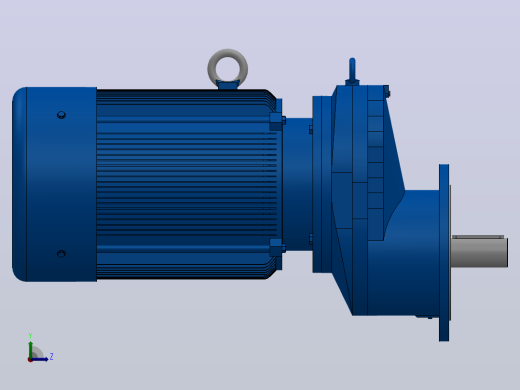 RXF97法兰轴伸式安装斜齿轮减速机RX97-Y11-4P-160M-M1-0°-Φ300左视缩略图