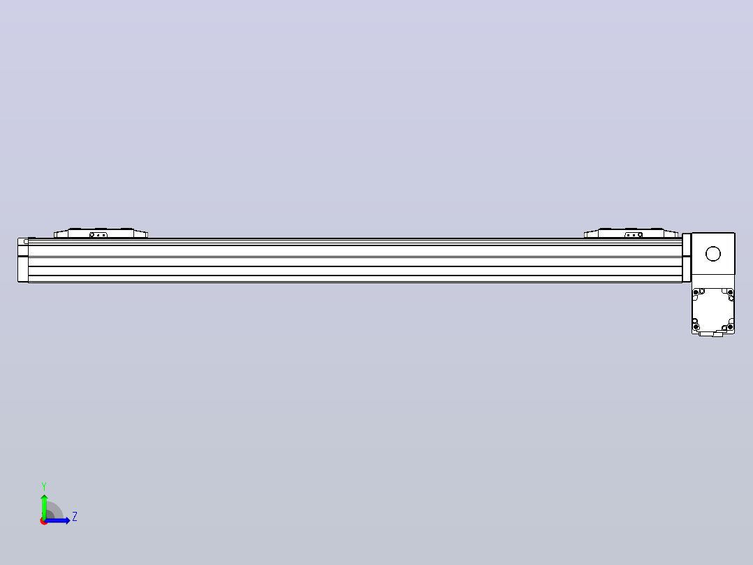 皮带直线轴双滑块型TPA-GCBS-80-P60-L300-RP-M20-N3左视图