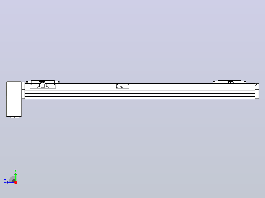 皮带直线轴双滑块型TPA-GCBS-80-P60-L300-RP-M20-N3右视图