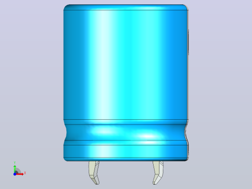 20 x 25蓝白底片电解电容器前视缩略图