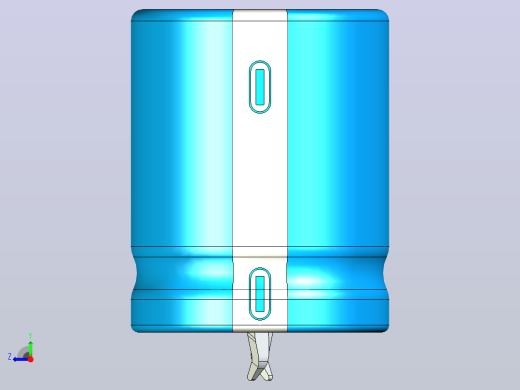 20 x 25蓝白底片电解电容器右视缩略图