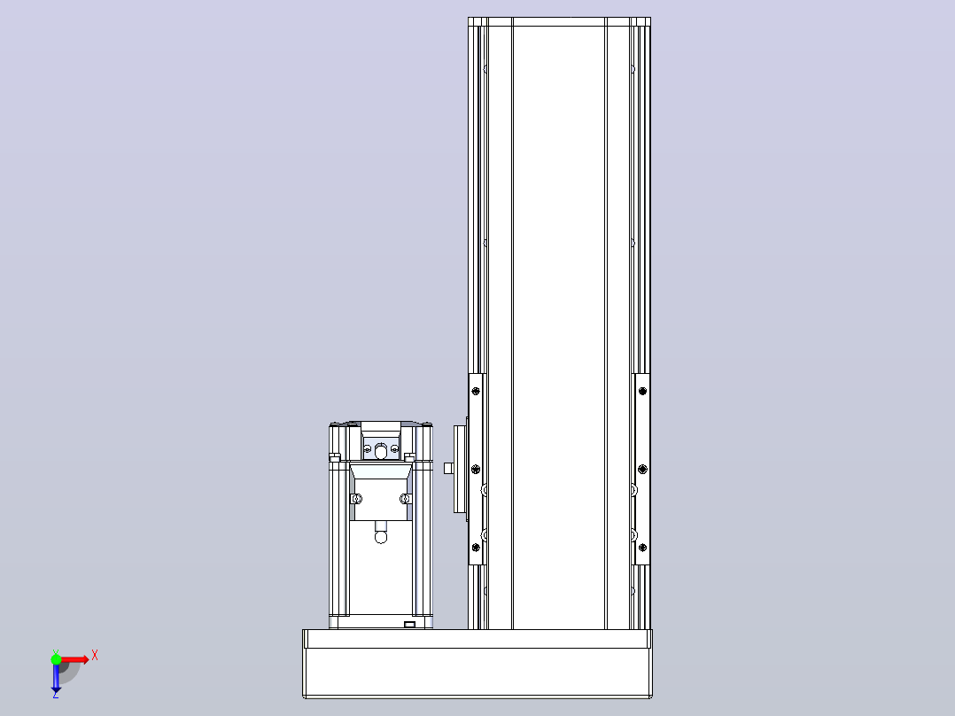 日规模组半封闭丝杆TPA-HNR-105D-1610C-L150-ML-Y-P40-N3俯视图