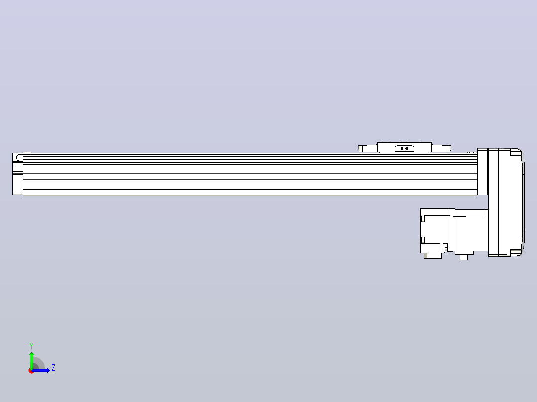 滚珠丝杠直线轴内置导轨TPA-GCR-40-1210C-L300-MP-M10-N3左视图