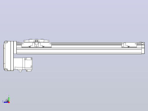 滚珠丝杠直线轴内置导轨TPA-GCR-40-1210C-L300-MP-M10-N3右视缩略图